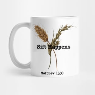 Sift Happens Vertical Black Mug